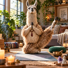 Fototapeta premium lama yoga