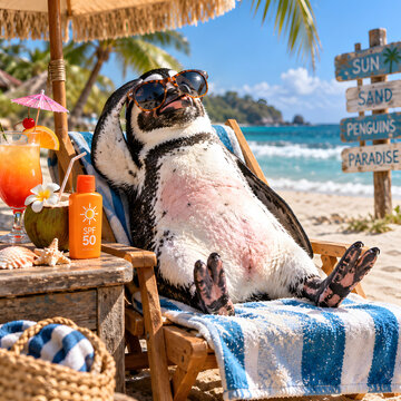 pingouin au soleil
