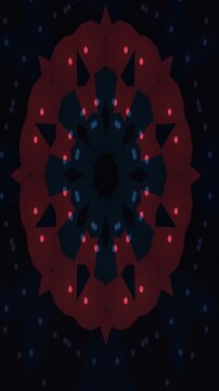 Abstract Geometric Pattern Scene Experiencing Mesmerizing Red and Blue Shapes in Dim Lighting