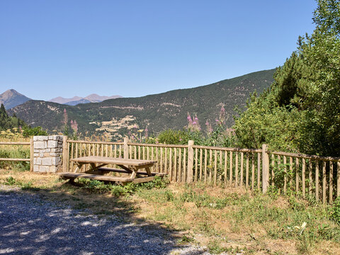 Cam&iacute; de les Pardines in summer, hiking trail in Encamp. Andorra, Europe