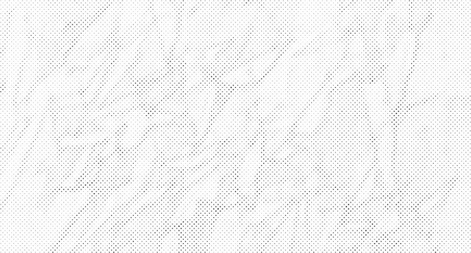 Monochrome halftone pattern with small black dots arranged in a uniform grid on a white background, geometric texture