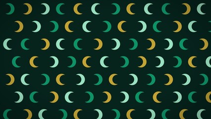 Emerald green luxury abstract crescent moon pattern background, smooth elegant texture © Tarin