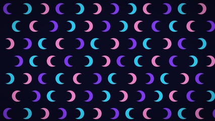 Galaxy purple space abstract crescent moon pattern background, colorful creative wallpaper © Tarin
