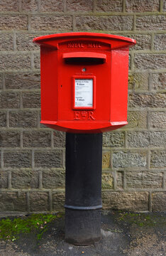 Royal Mail pedestal postbox with  EIIR cypher
