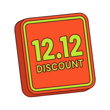 Discount badge featuring bold numbers and text against a vibrant orange backdrop.