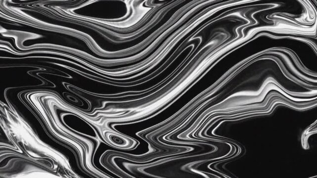 Abstract Black and White Topographic Contour Wireframe Wave Video Loop with Intricate Digital Elevation Lines for Futuristic Sci-Fi Stage Visuals Backdrop