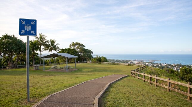 Designated Emergency Assembly Point on High Ground Overlooking Coastal Settlement for Tsunami Evacuation Planning