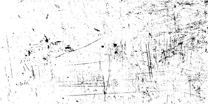 Scratched and Cracked Grunge Urban Background Texture Vector. Dust Overlay Distress Grainy Grungy Effect. Distressed Backdrop Vector Illustration. Isolated Black on White Background. EPS 10.