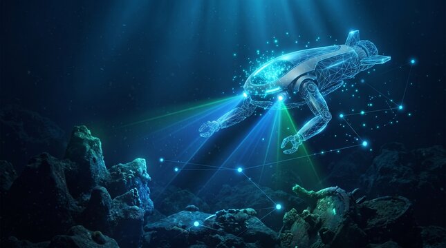 Advanced underwater robot autonomously explores ocean floor with scanning beams and sonar technology