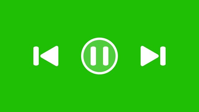 Cursor arrow clicking play and pause button motion graphic, 4k motion video..