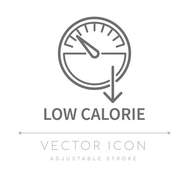 Low Calorie Line Icon