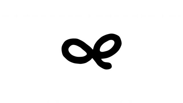 Bow Tie For Formalwear And Event Attire Wiggle Doodle Animation With Alpha Channel. Ribbon Knot And Elegant Dress Accessory, Transparent Background. 4K Loop Hand Drawn Icon.