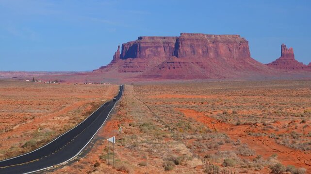 Monument Valley and the famous Forrest Gump Point scenic overlook on U.S. Route 163, which runs through the state of Utah