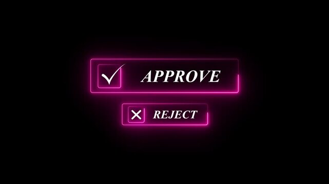 Choices between right and wrong symbols concept on the transparent background. Yes or No decisions, crisis decision making. Motion graphics of approve or reject concept. 4k motion graphics.