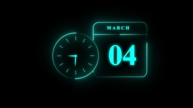 Modern digital clock showing time 04 04 with analog clock design