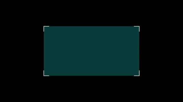 Futuristic HUD callout frame for digital interface. animation on transparent background.