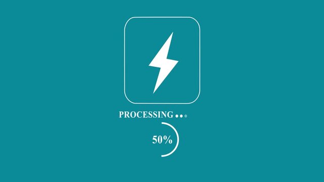 User account profile setup progress icon with circular 100 percent loading indicator for digital web interface design