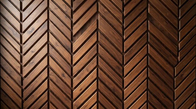 Close up of a rich brown herringbone wood pattern creating a textured background
