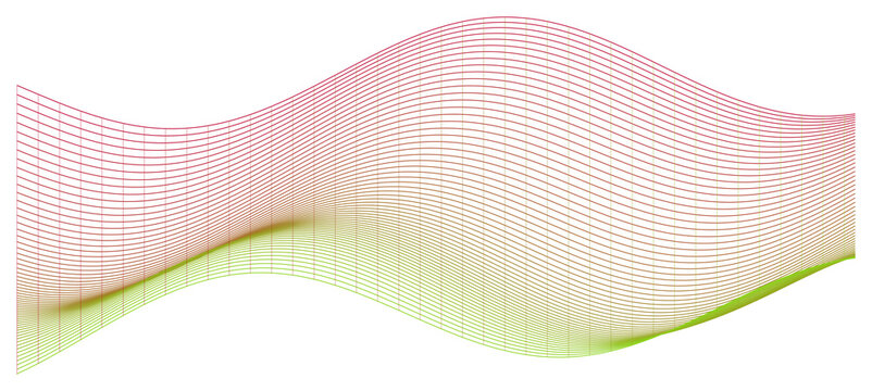 Digital wireframe wave isolated on transparent background