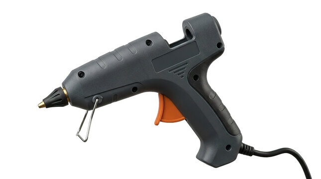 Electric hot glue gun for crafting and repairs with comfortable grip