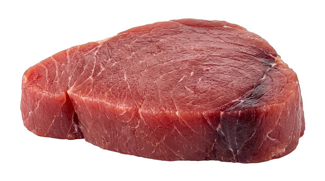 Fresh raw beef steak isolated on white background
