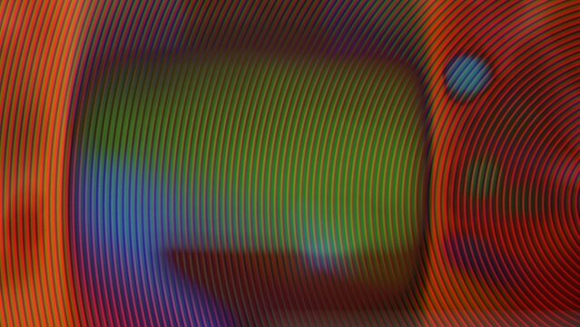 Vibrant abstract background with curved red, green and blue RGB stripes resembling an old CRT monitor screen texture