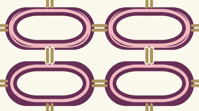 Oval Fourfold Framework Seamless Pattern