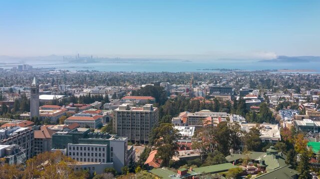 Panoramic view of UC Berkeley and San Francisco Bay.