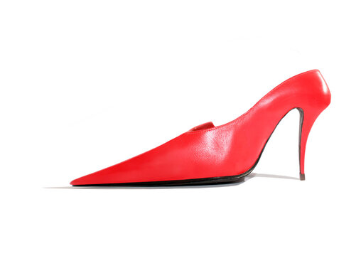 Red lady's shoe