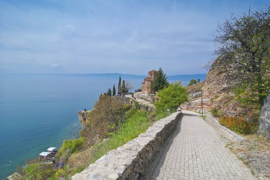 Church of St. John at Kaneo, Unesco World Heritage Site, on Lake Ohrid, Ohrid, Macedonia