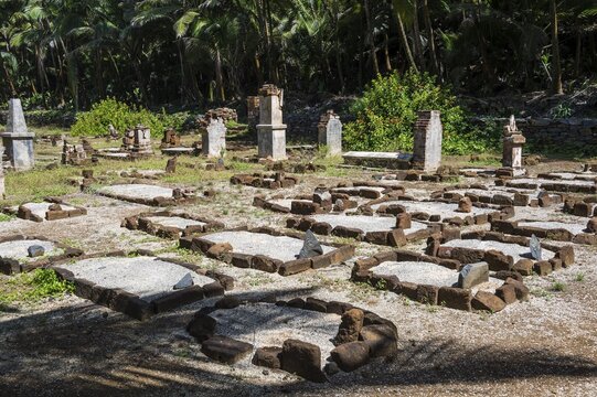Old cemetery on Saint Joseph island, Iles du Salut, French Guiana