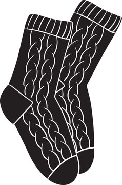 Vector illustration with warm socks
