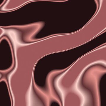 Fond d'ondes de chrome liquide or rose en boucle sans couture