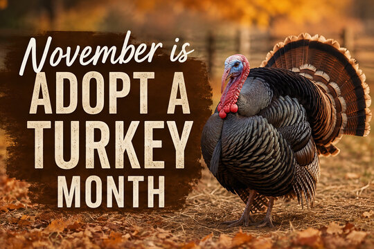 November is Adopt A Turkey Month - Promoting Turkey Rescue and Compassion