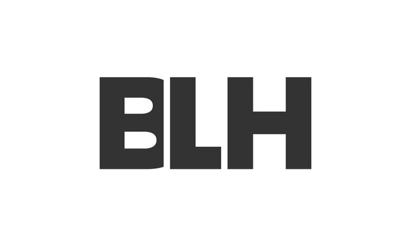 BLH logo design template with strong and modern bold text. Initial based vector logotype featuring simple and minimal typography. Trendy company identity.