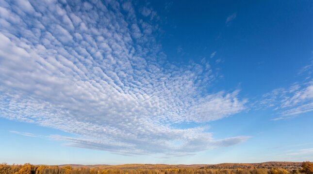 Cirrocumulus clouds in autumn