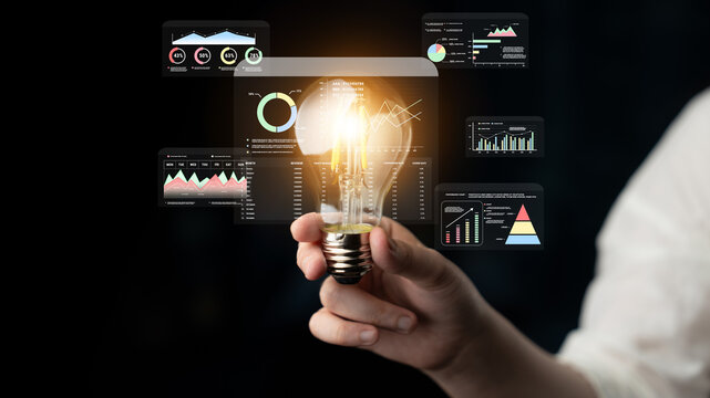 A financial and marketing KPI dashboard for business analytics and strategy. A report showing profit, revenue, and customer conversion rate data. Motif