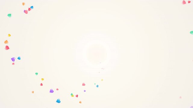 Candy Heart Burst 4K Animation white background