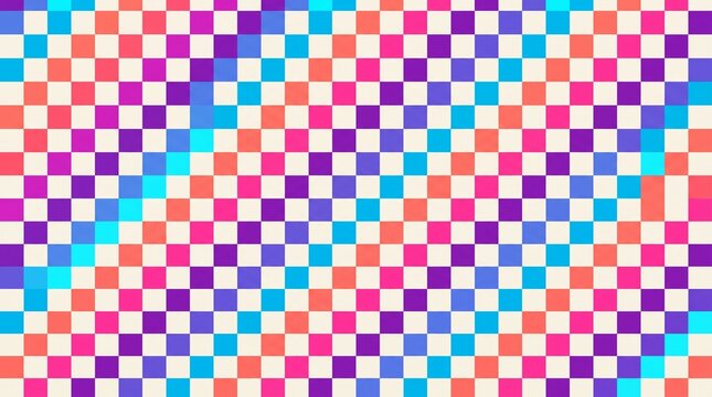 Bright Colorful Pixel Checkered Pattern Vibrant Diagonal Spectrum Background