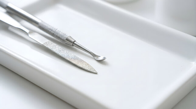 Nail curette deb file modern studio in commercial setting bright
