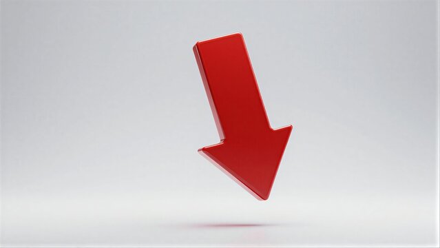 Red arrow points downward against a plain white background.
