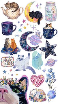 stiker cat design 