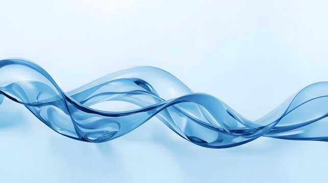 Minimalist Gradient Composition with Blue Waves