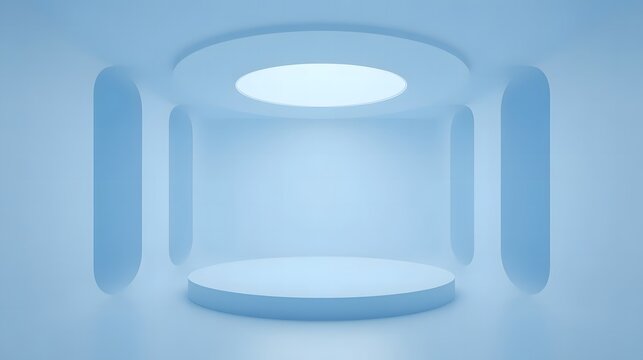 Abstract 3D Composition Featuring Soft Glow