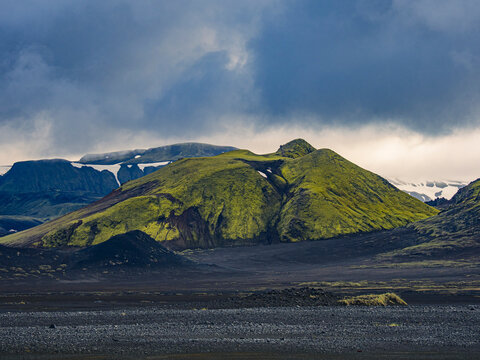 Summer landscape at landmannalaugar, Iceland.
