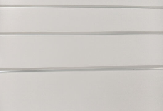 White Slatwall Panel Background with Horizontal Grooves
