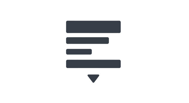 Alignment Icon: Text Justify, Left Align, Right Align, Center Align, Down Arrow