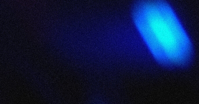 Abstract Light Flare with Dark Noise Texture and Cyan Gradient Glow against a Deep Navy Blue and Black Background.