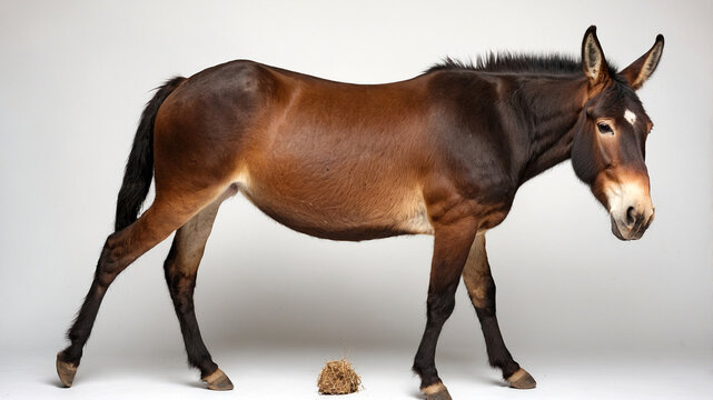 mule on a white background