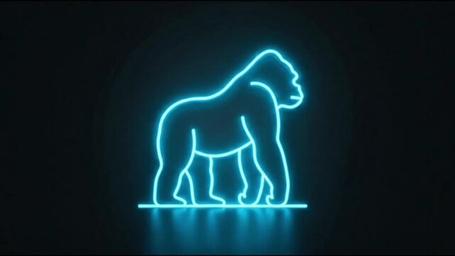 gorilla in a blue dress